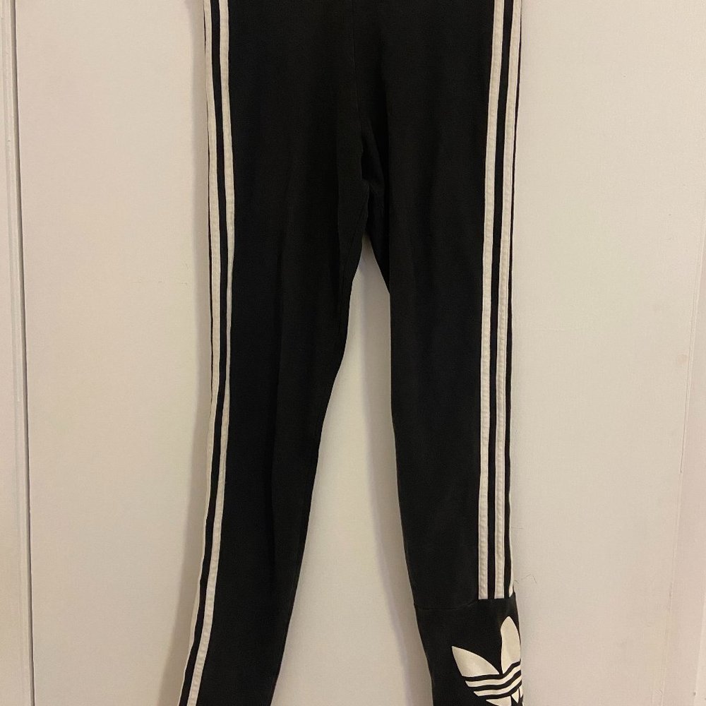 Adidas Black and White Leggings in size S